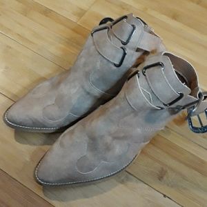 Taupe ankle boots